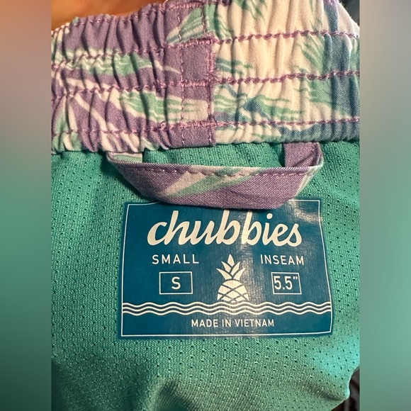 NEW men’s chubbies lined swim 5.5” shorts size small floral print - Picture 5 of 7
